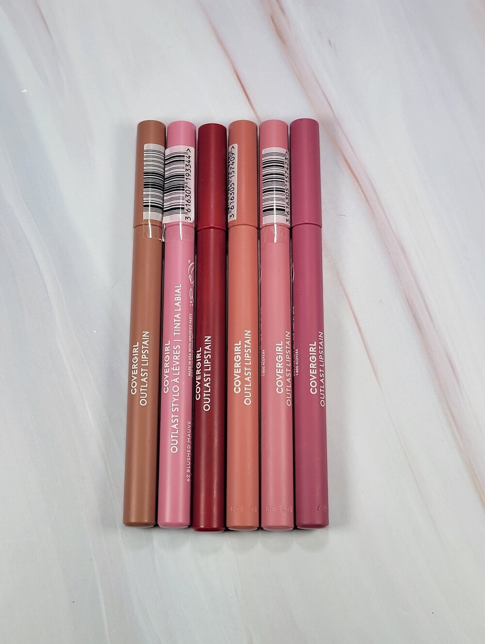 6 Piece CoverGirl Outlast Lipstain Lip Contour Bundle NEW!
